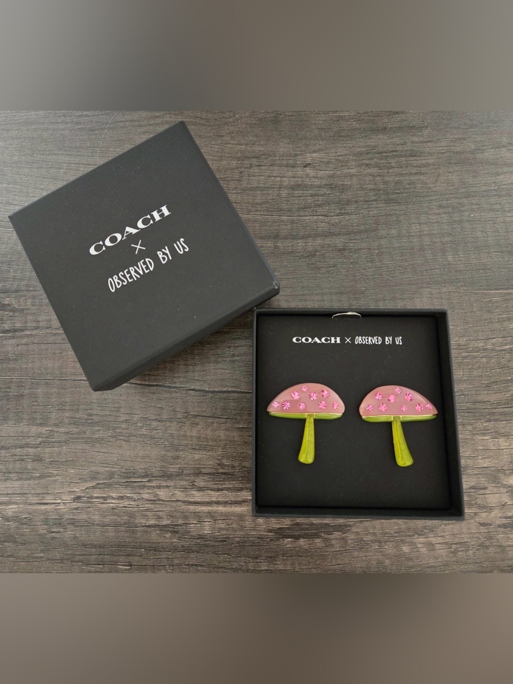 Coach X Observed By Us Mushroom Stud Earrings